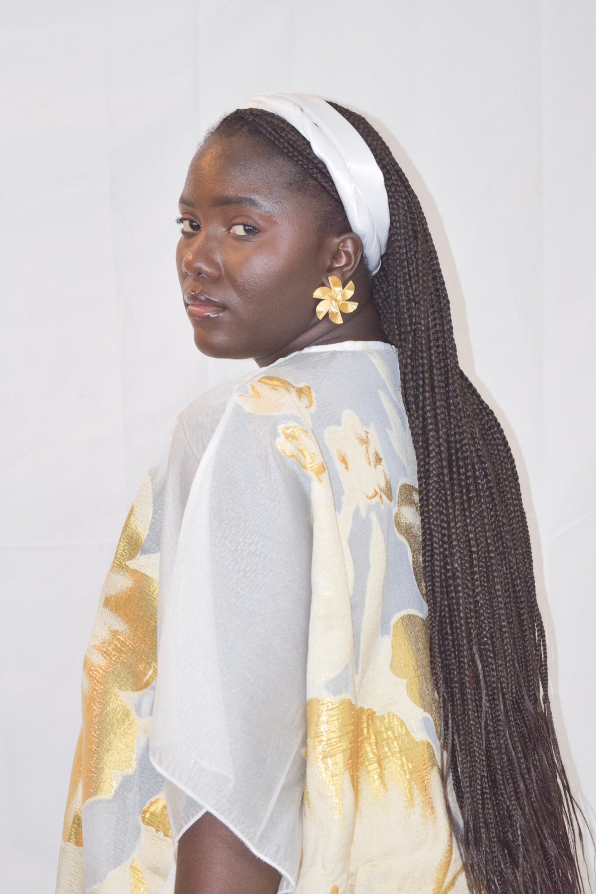 Mu'umu'u Dress – Floral with Headwrap & Keyhole neckline